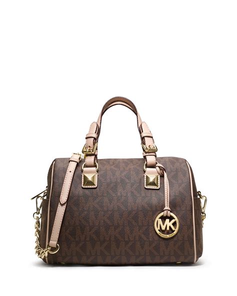 michael kors grayson medium satchel brown|Michael Kors mercer belted satchel.